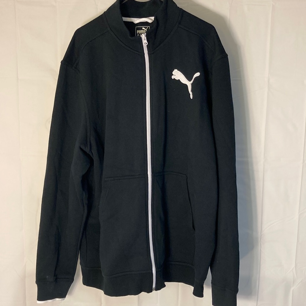 Puma 2XL Hoodie black white trim